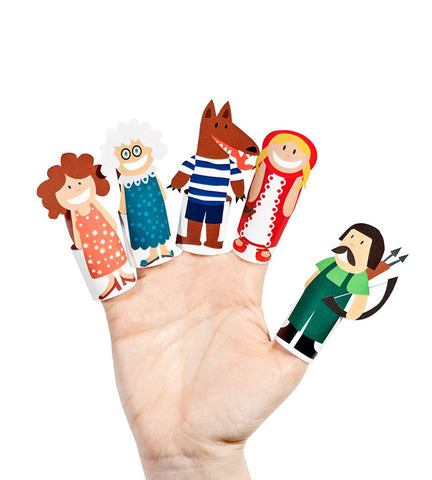 Fantoches de Dedo de Papel - Capunchinho vermelho // Paper Finger Puppets - Little Red Riding Hood