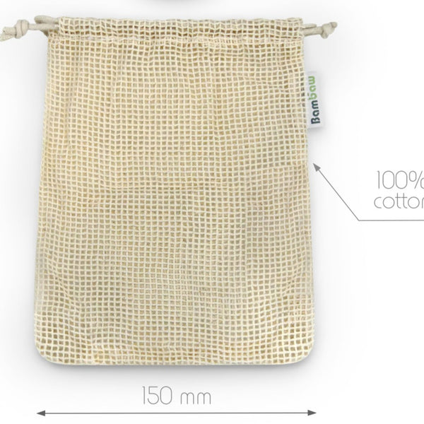 Saco de rede em algodão orgânico