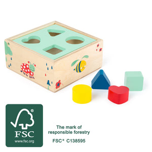 Caixa de encaixar formas em madeira // Shape-Fitting box