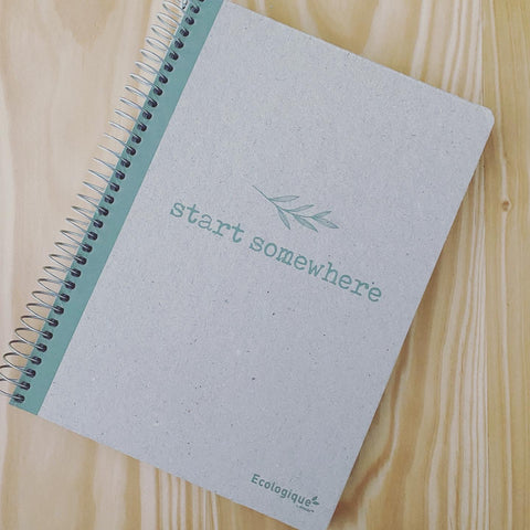 Caderno espiral reciclado A5 // Recycled A5 spiral notebook