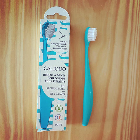Escova de dentes recarregável com cabo 70% origem vegetal azul - Criança 2-6 anos