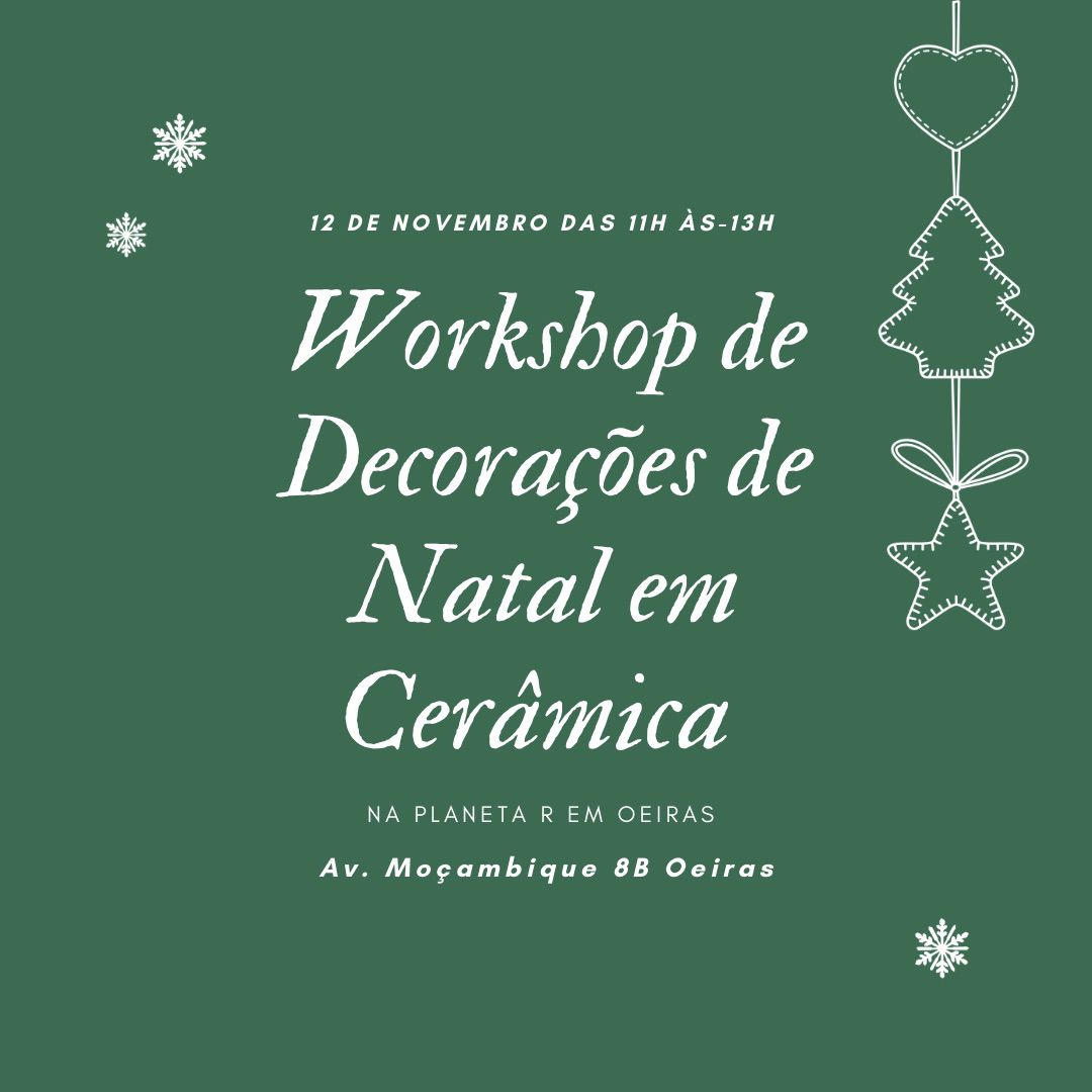 Workshop decorações de Natal em cerâmica